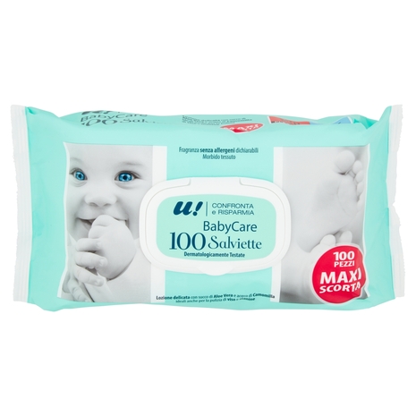 100 Salviette Baby Care U! Confronta e Risparmia